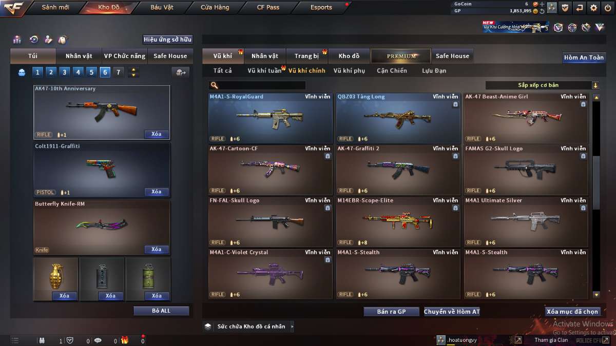 shop acc cf uy tin gia re